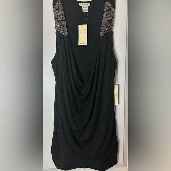 NWT Vertigo Paris sleeveless black tunic top scoop neck XL - Picture 6 of 6